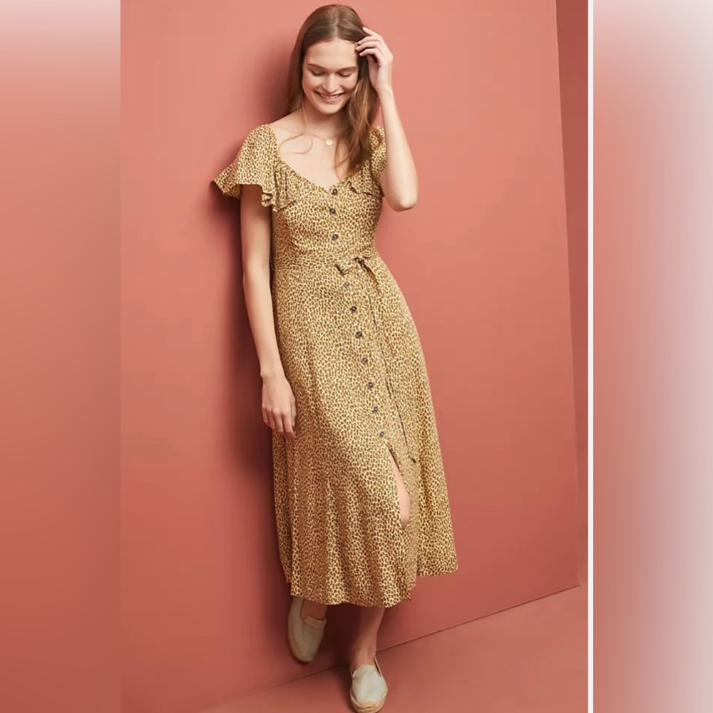 Anthropologie Bolano animal print dress in size 12
